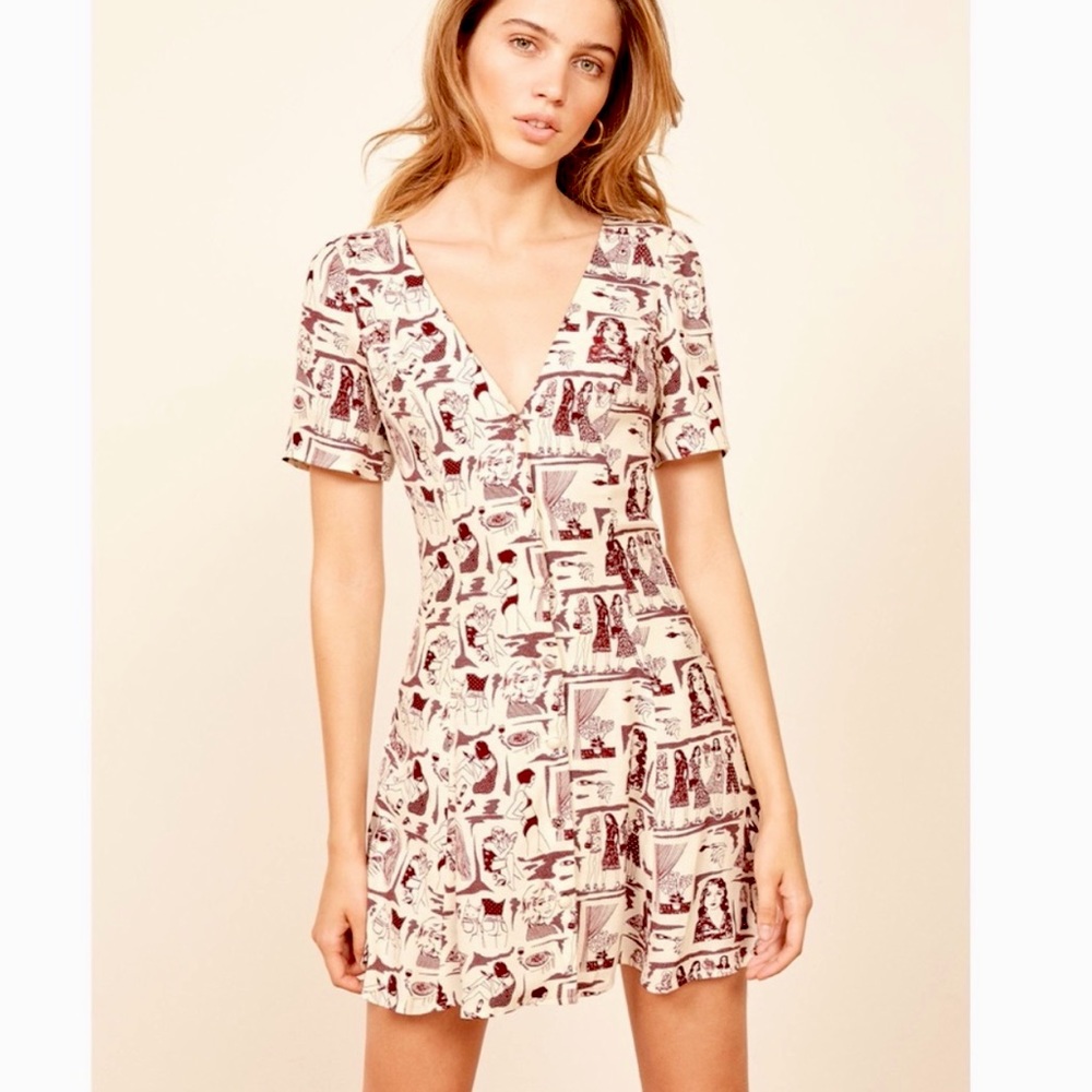 Rare Reformation Cartoon / Comic Print Dress